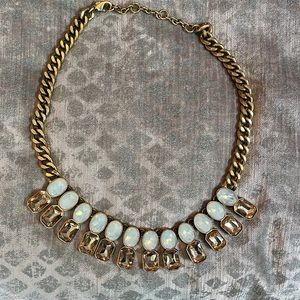 Jcrew pink and opal stone necklace